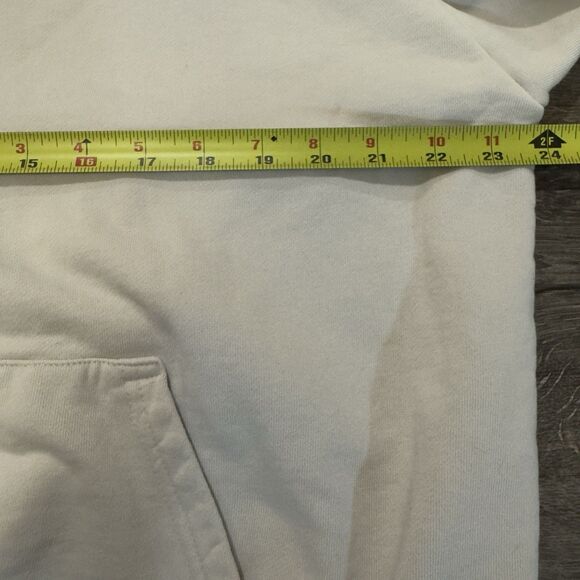 Talentless Hoodie Minimalist Logo Sweatshirt Pullover XL Bone Beige100% Cotton - Picture 7 of 7